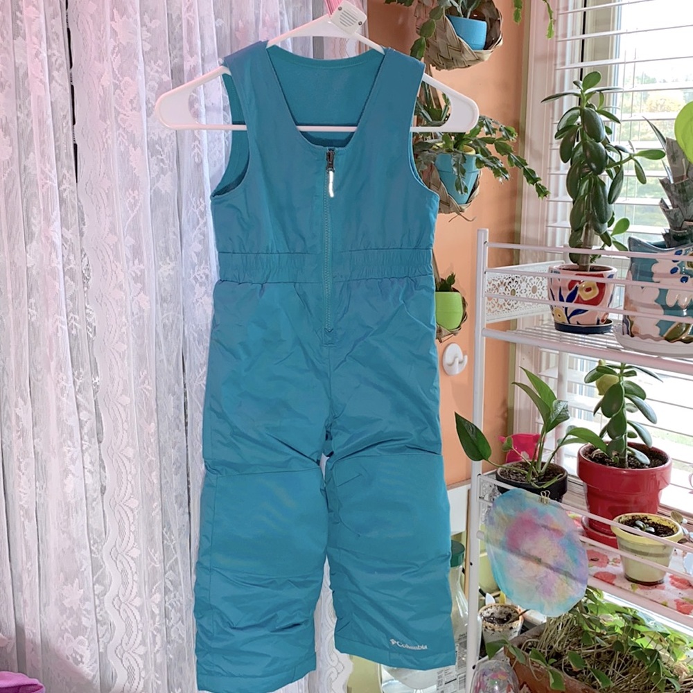 Columbia Teal toddler snow bibs